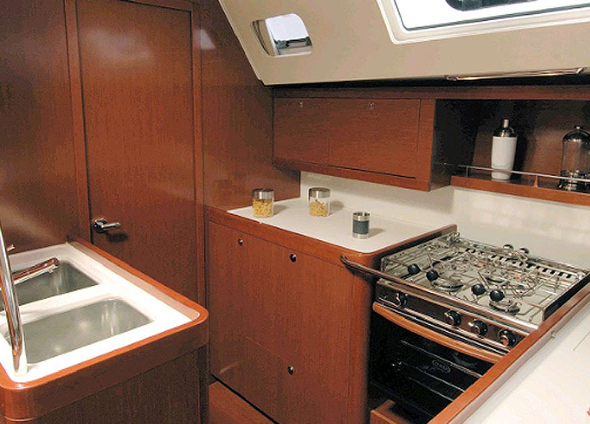 kitchen sailing yacht oceanis 50 palma de mallorca
