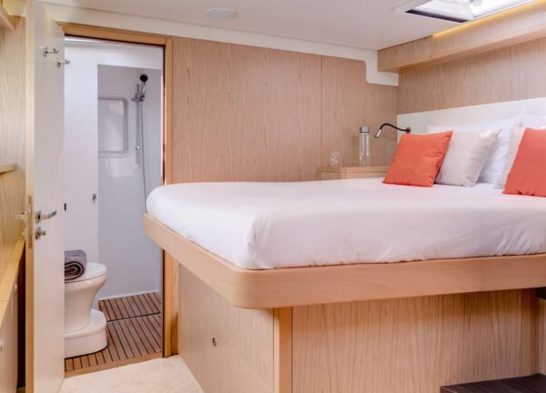 double bed catamaran charter lagoon 52f mallorca