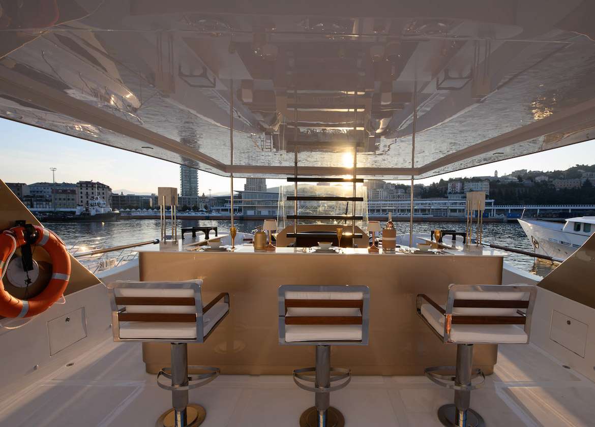 motor yacht goldfinger 58 ibiza charter upperdeck