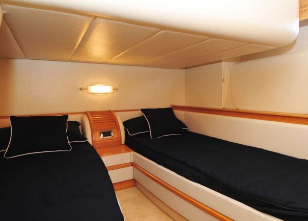 two bed cabin motor yacht charter baia azzurra 63 mallorca
