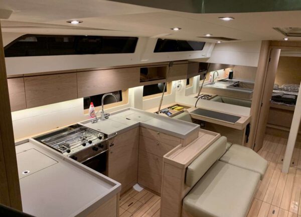 kitchen sailing yacht charter oceanis 51 1 mallorca
