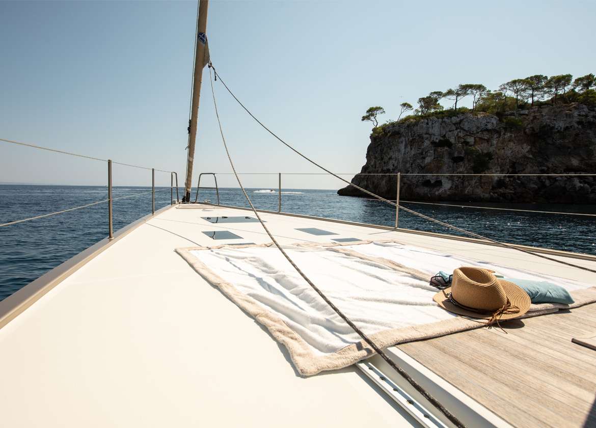 bow sailing yacht vismara marine 62 miyabi balearic islands