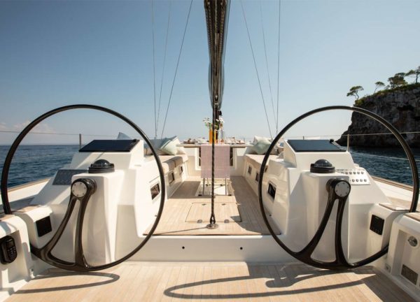 steering wheels sailing yacht vismara marine 62 miyabi balearic islands