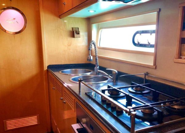 kitchen catamaran charter privilege 615 audaz balearic islands