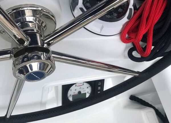 steering wheel sailing yacht sun odyssey 419 mallorca