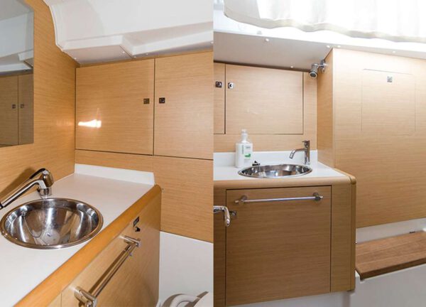 bathroom sailing yacht jeanneau 419 charter