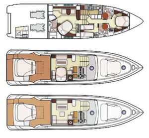 Yachtlayout Azimut 68S „Manzanos“