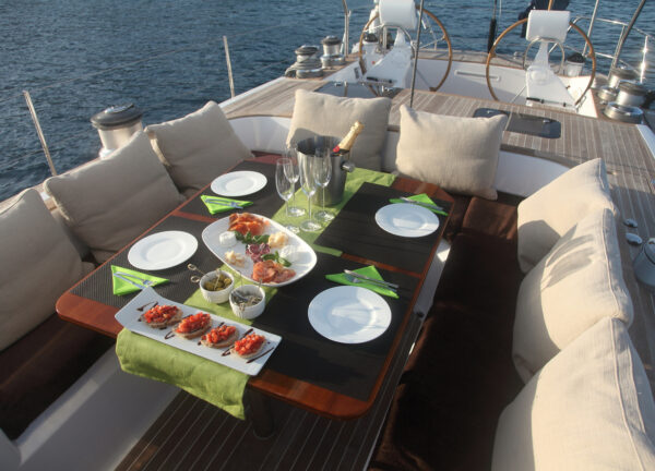 upperdeck seating luxury yacht nautors swan eastern mediterranean