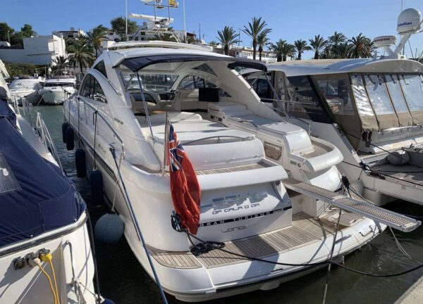 rear fairline targa 52 lady g charter yacht mallorca