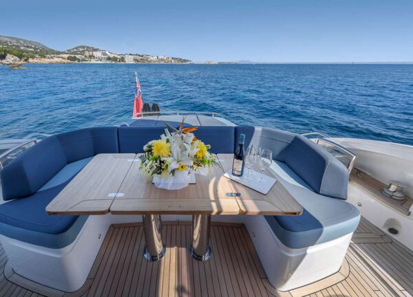 upperdeck seating motor yacht charter princess s60 aquavista