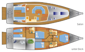 Yachtlayout Moody 54 DS