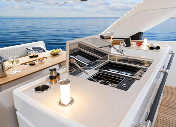 charter yacht jeanneau db43 kitchen