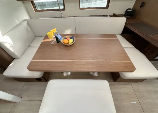 sailing yacht oceanis 46.1 sophia dining table