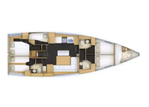 Yachtlayout Jeanneau 54 (2023)