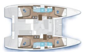 Yachtlayout Katamaran Lagoon 42 (2025)