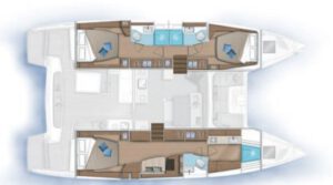 Yachtlayout Katamaran Lagoon 46 (2025)