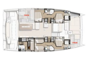 Yachtlayout Catamaran BALI 5.4 (2023) with Crew