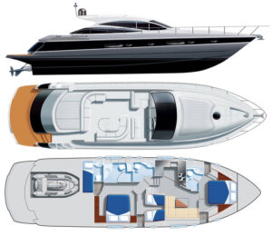 Yachtlayout Pershing 56 “Stellify”