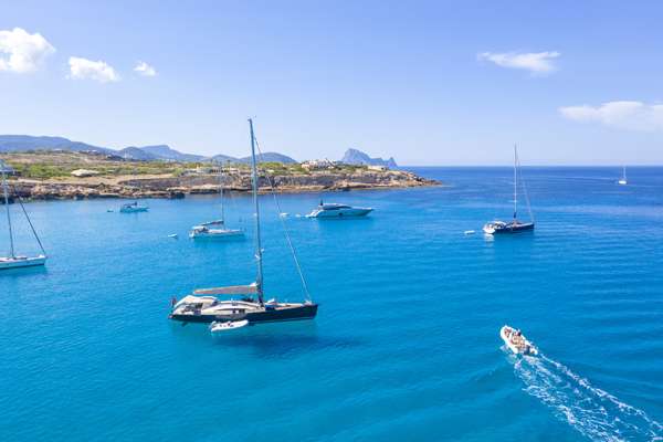 bays anchorages balearic islands Ibiza