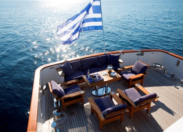 afterdeck seating luxury yacht picciotti 140 libra greece