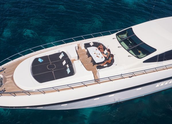 bow luxury yacht mangusta 130 shane balearic islands