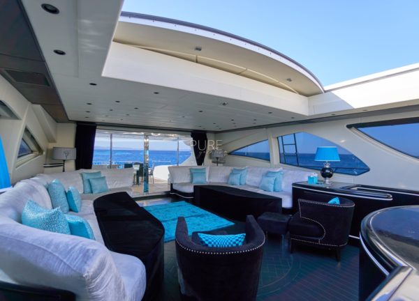 lounge luxury yacht mangusta 130 shane balearics