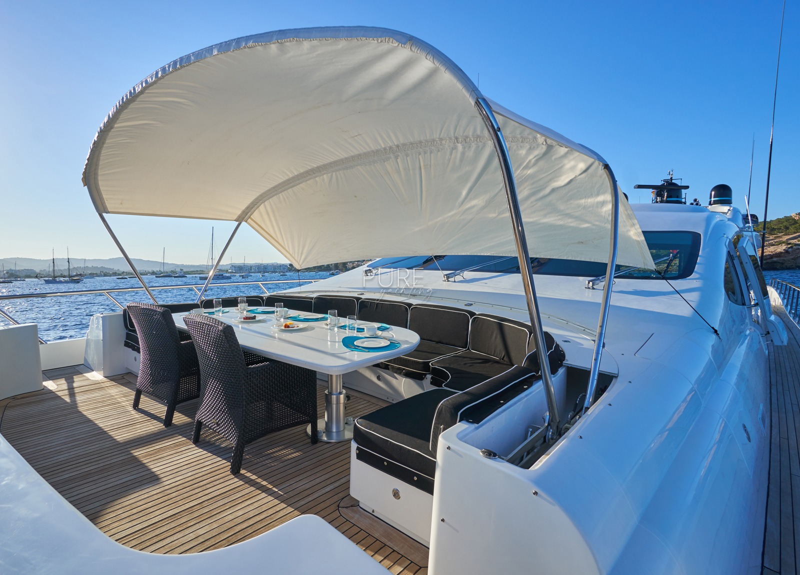 upperdeck luxury yacht mangusta 130 shane balearic islands