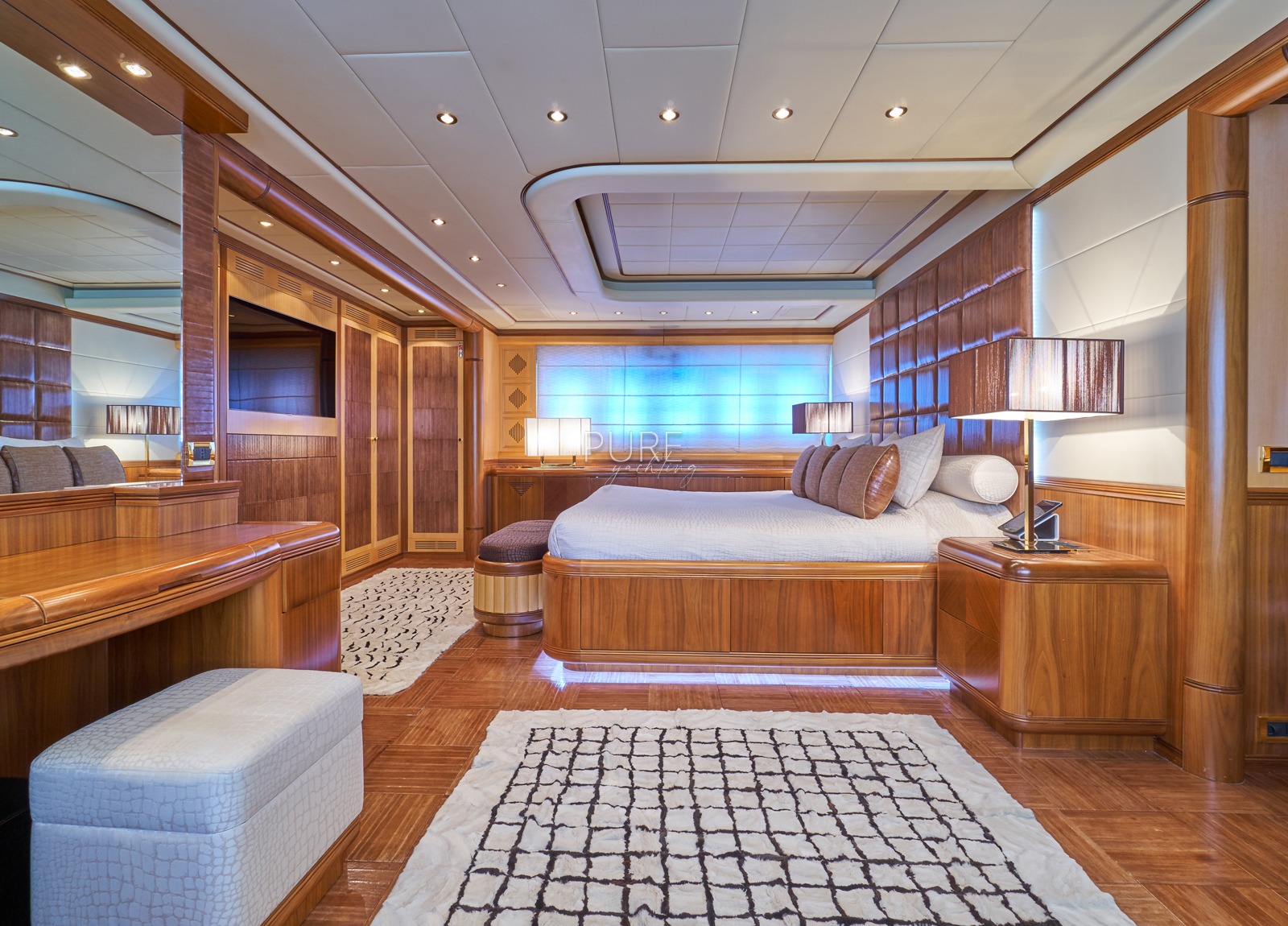 vip cabin luxury yacht mangusta 130 shane balearics