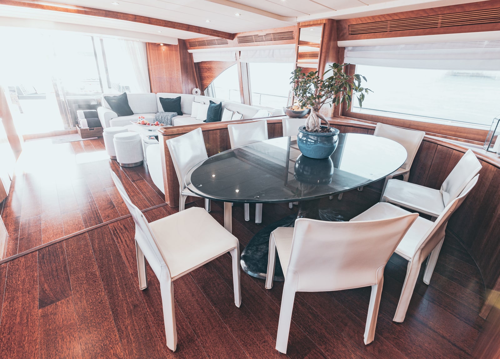 dining room Luxury Yacht lady amanda south france