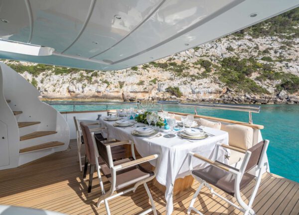after deck seating luxury yacht lex maiora 26m balearic islands