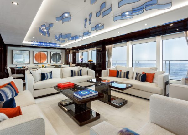 lounge luxury yacht sunseeker 131 ladym charter