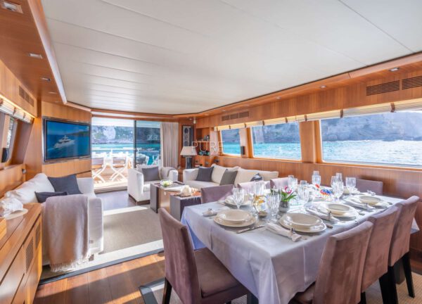 luxury yacht lex maiora 26m balearic islands lounge