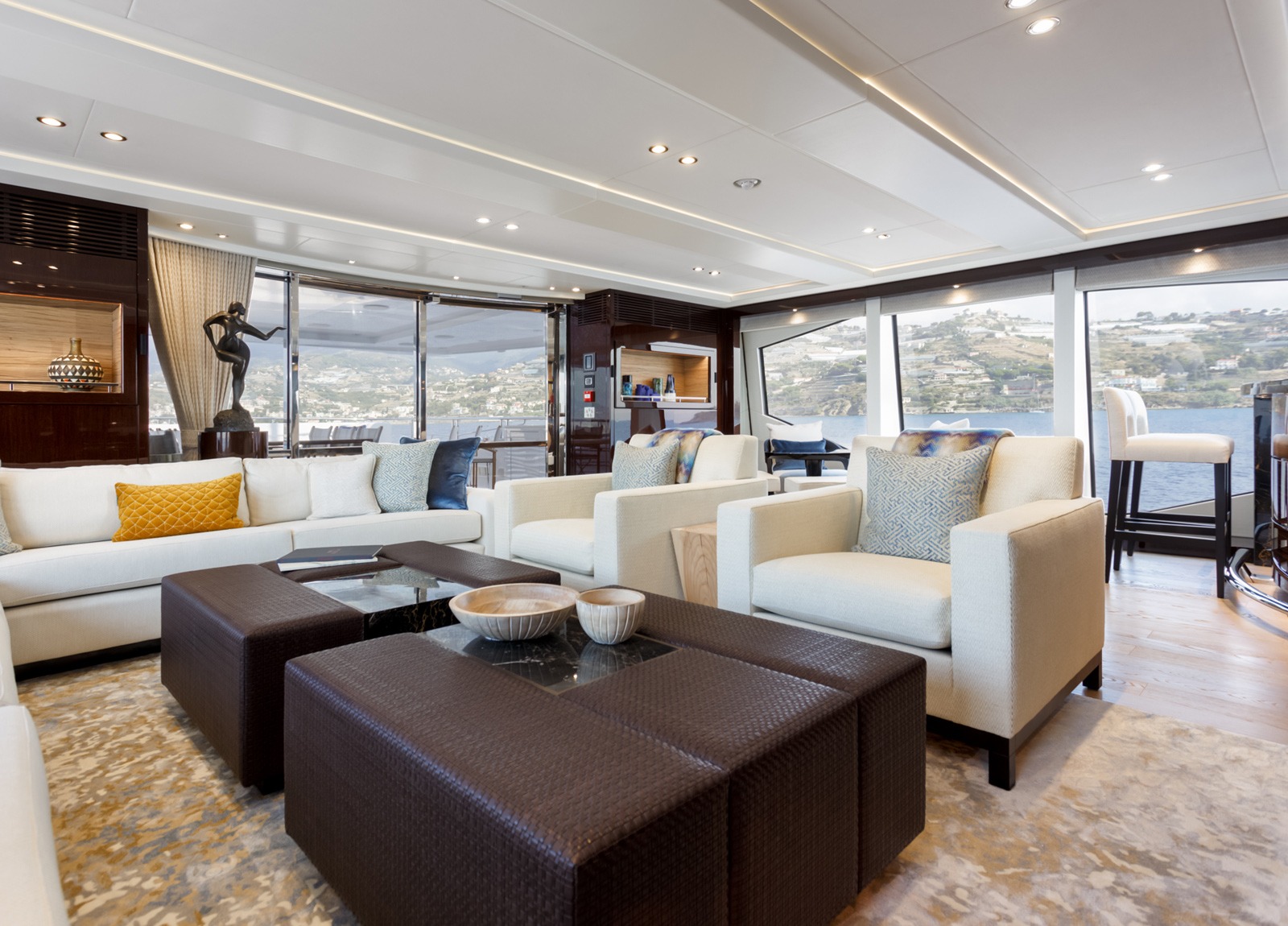 salon luxury yacht sunseeker 131 ladym eastern mediterranean
