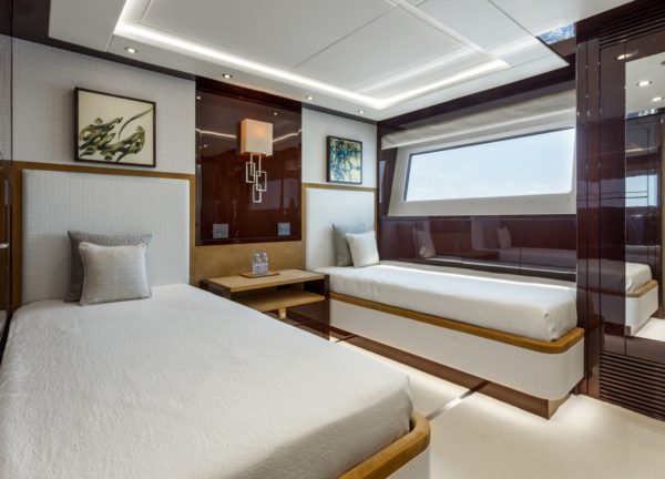 twin cabin luxury yacht sunseeker 131 ladym eastern mediterranean