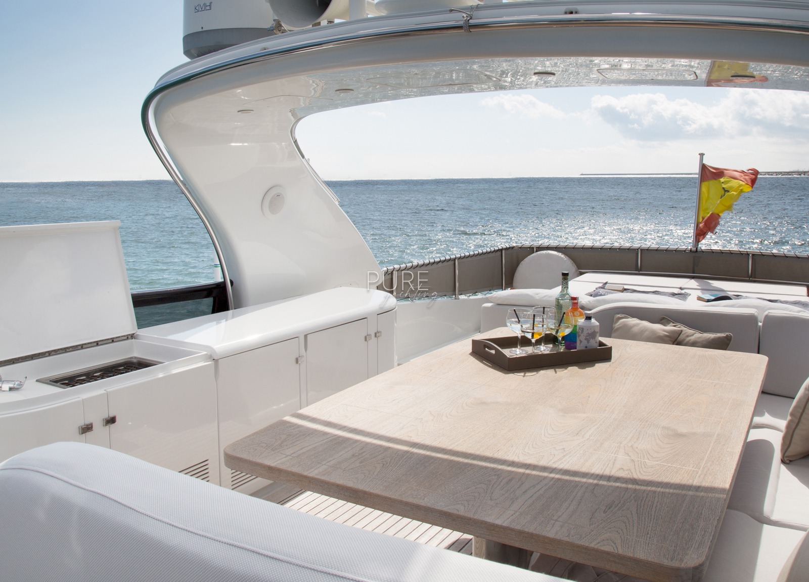 oberdeck luxusyacht maiora 28m sublime mar spanien