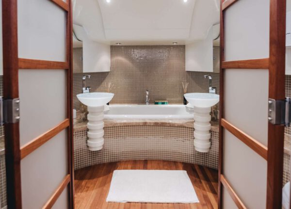 bathroom mega yacht oceanline 127 one blue