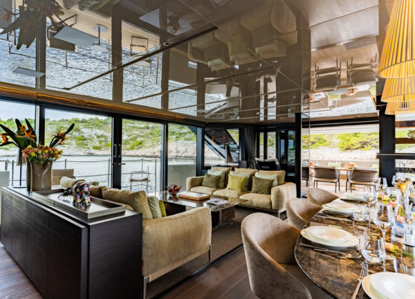 lounge area luxury yacht sanlorenzo sl102 asymmetric noor ii