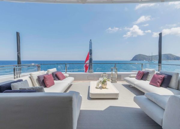 upperdeck seating luxury yacht rossinavi 50m lel charter