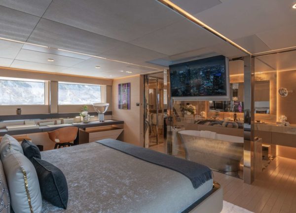 vip cabin luxury yacht rossinavi 50m lel charter