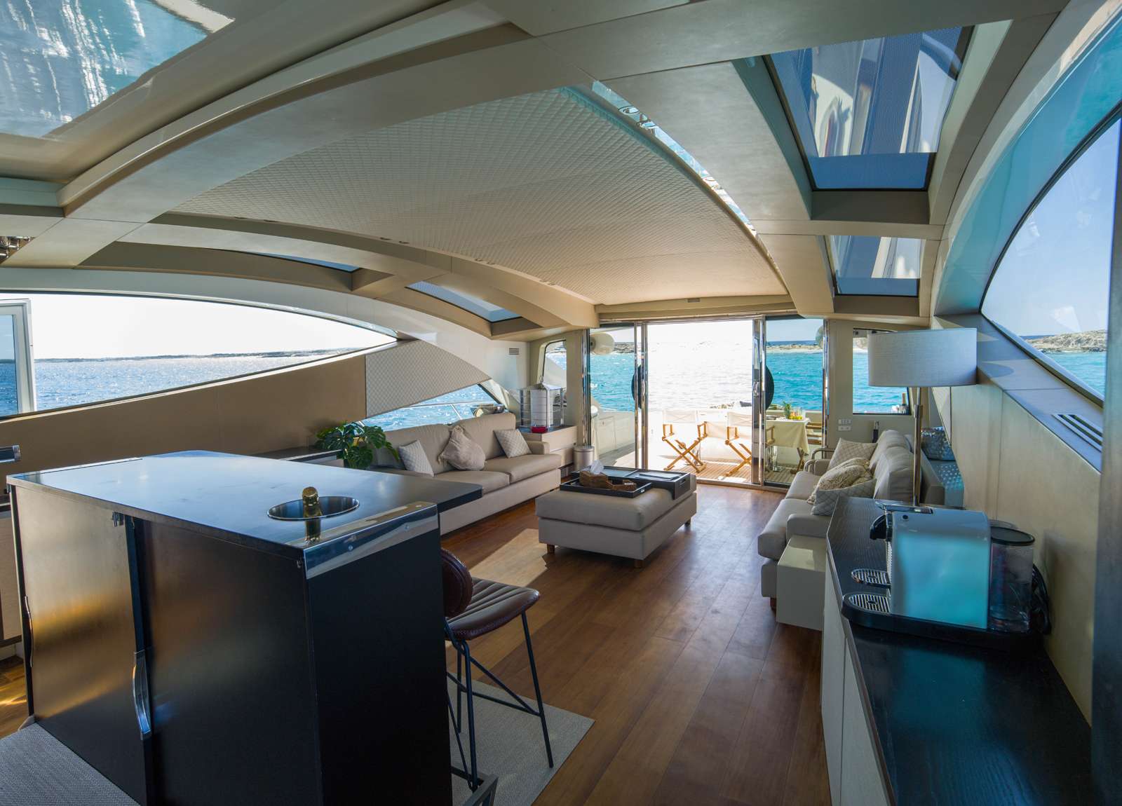 lounge luxury yacht canados 90 funky town balearic islands charter
