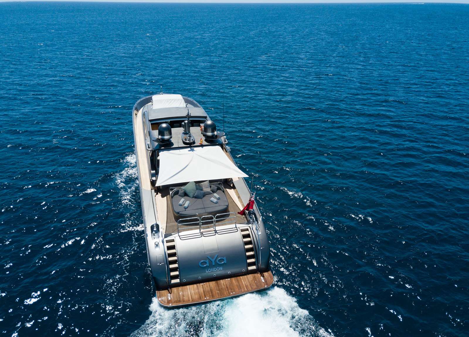 rear luxury yacht leopard 27 aya balearic islands
