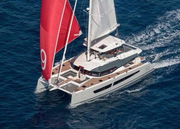 charter luxury catamaran fountaine pajot samana 59 alma greece