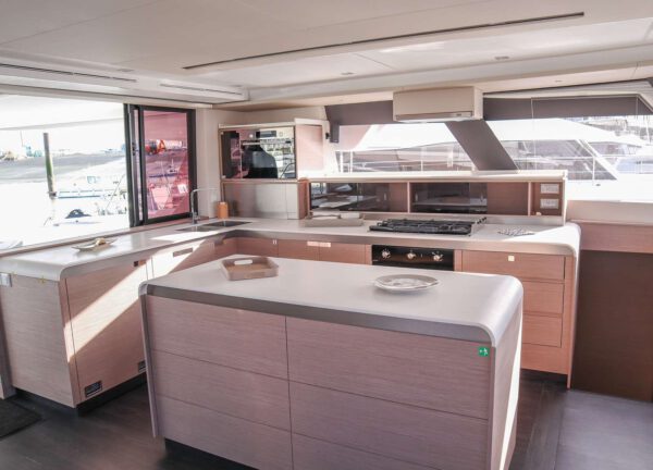 kitchen luxury catamaran fountaine pajot samana 59 alma greece