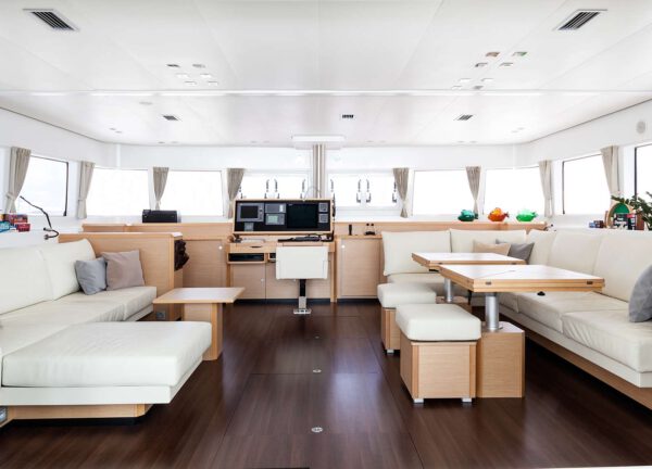 lounge luxury catamaran lagoon 620 nova greece