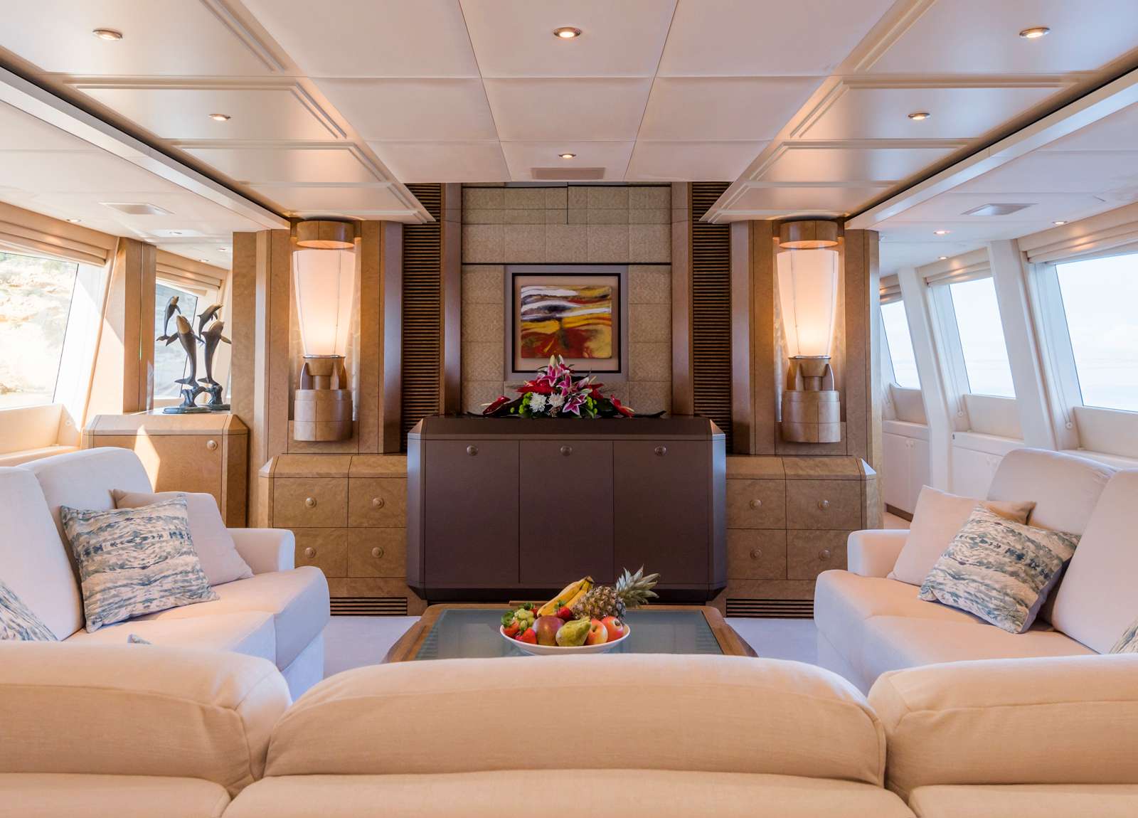 lounge luxury yacht 34m benita blue balearic islands