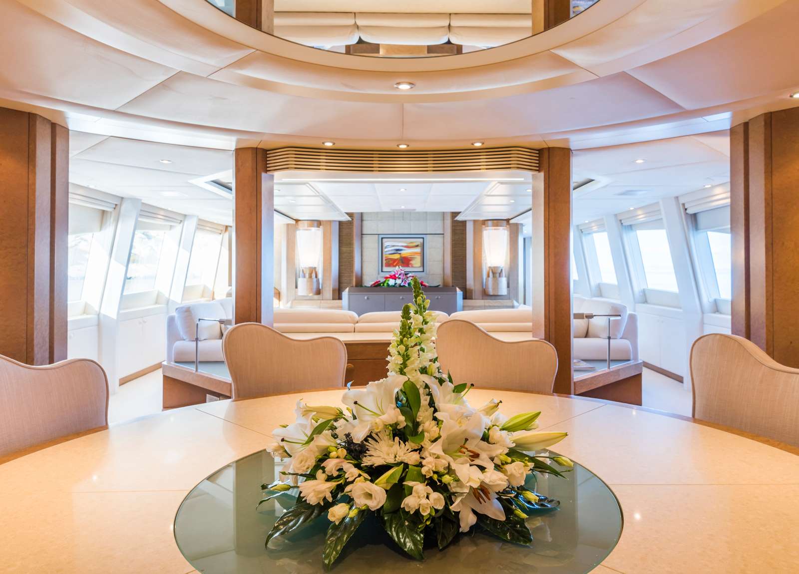 salon luxury yacht 34m benita blue balearics
