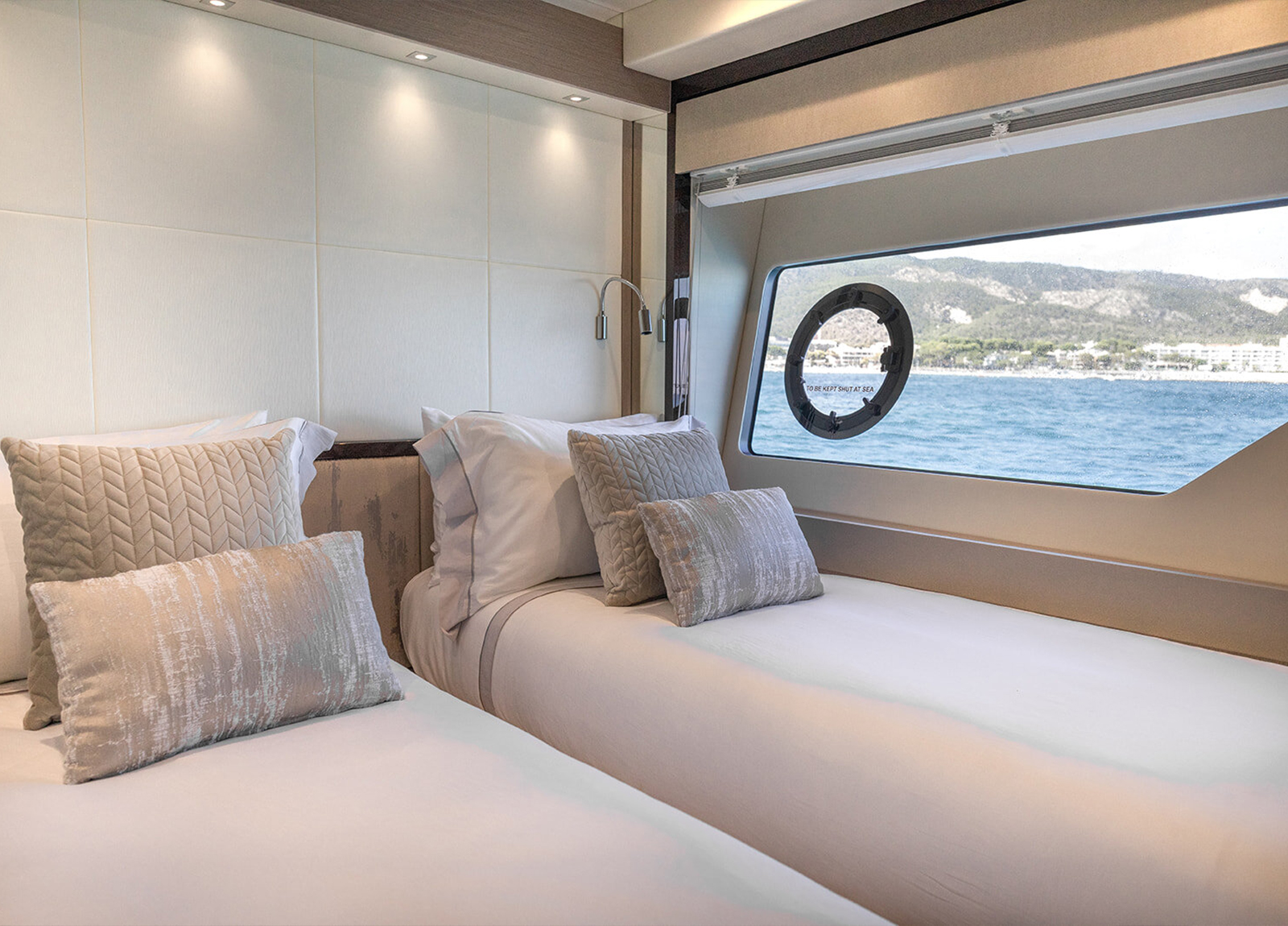 two bed cabin luxury yacht sunseeker 76 lady m mallorca