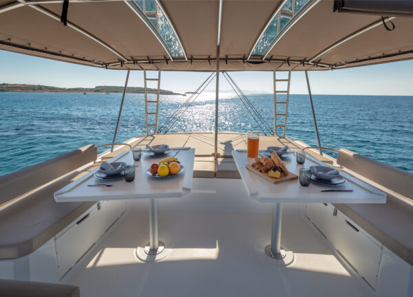 charter catamaran greece bali 54 license to chill flybridge