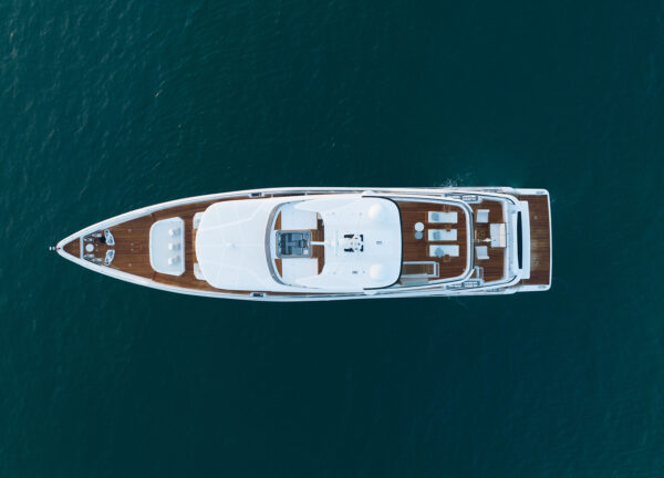 charter yacht majesty 120 olivia drone