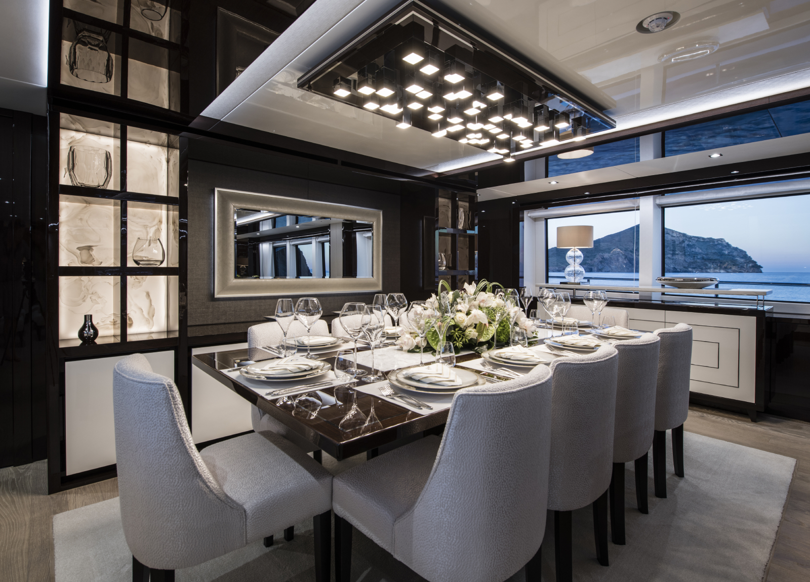 Sunseeker 40m berco voyager interior dining